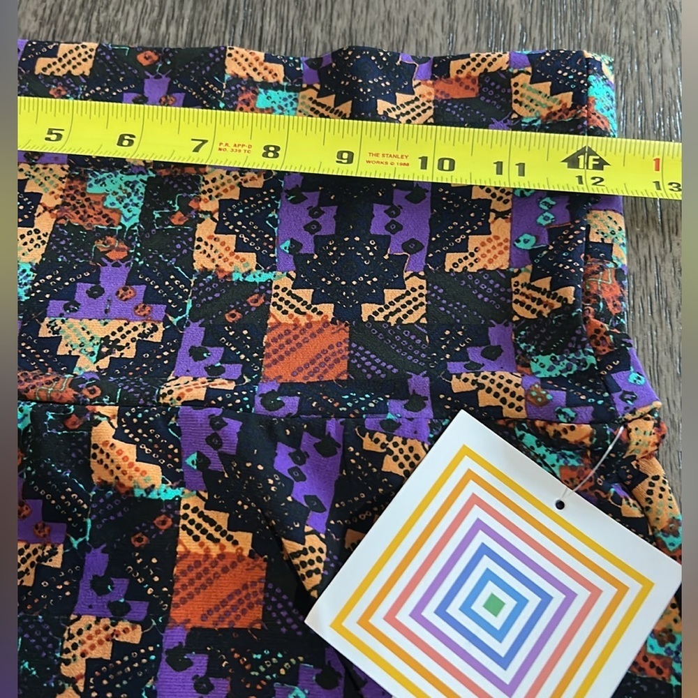 LuLaRoe XS Colorful Maxi Skirt Abstract Print Black Base Convertible Dress NWT - Picture 4 of 7